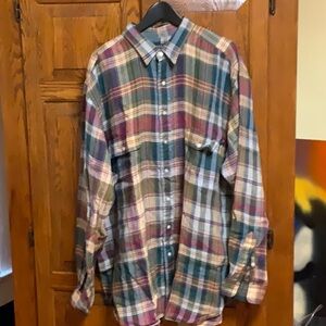 Ralph Lauren linen madras plaid shirt. Size: 2XLT